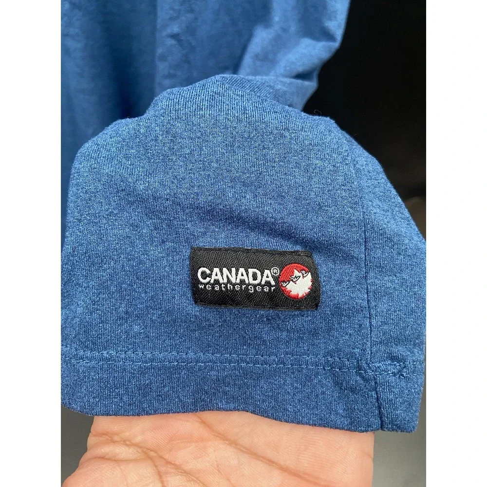 Canada Weather Gear Men's Henley‎ T-Shirt Sky Blue Size L  MSRP$55) Super Soft